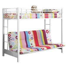 Enjoy free shipping on most stuff, even big stuff. Metal Twin Over Futon Bunk Bed Frame In White Btofwh