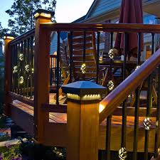 Deck Post Lights Led Deck Fence Post Caps Dekor