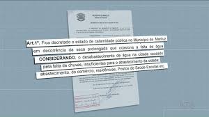 A higienização e limpeza dos. Prefeitura Decreta Estado De Calamidade Publica Por Falta De Agua Em Mariluz Norte E Noroeste G1
