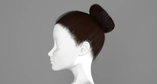 Free 3d hair models available for download. Bun Ballerina Hairstyle 3d Model 39 Obj Max Fbx Free3d