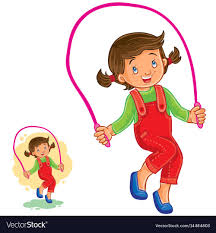 Little Girl Jumping Rope Vector Image On Vectorstock Vector Illustration Jump Rope Vector Free