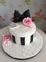 Black And White Birthday Cake Design Black White And Pink Birthday Cake Pretty Cakes Pink Birthday Cakes Cake Designs