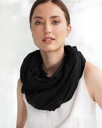 Black linen scarf | MagicLinen