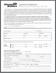 Cheney Brothers Application Form Pdf Job Application Form Application Printable Job Applications