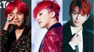 This hairstyle is extremely romantic and attractive. Kim Taehyung To G Dragon To Kang Daniel Kpop Idols Who Rocked Their Red Hair Flawlessly