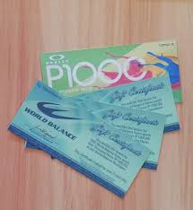 We did not find results for: P3000 World Balance Gift Certificate P1000 Oakley Gift Certificate Tickets Vouchers Store Credits On Carousell