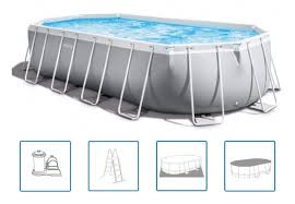 Piscine Tubulaire Ovale Intex Prism Frame 6m10 3m05 1m22 26798np