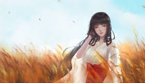 I have quite long hair. Wallpaper Inuyasha Anime Girls Long Hair Small Boobs Miko Kimono Black Hair Smiling Clear Sky Blushing Kikyo 2d Fan Art Red Lipstick Black Eyes Touching Hair 5000x2857 Obseek 1805731 Hd Wallpapers Wallhere
