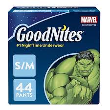 Goodnites Bedtime Bedwetting Underwear For Boys S M 38 65 Lb 44 Ct