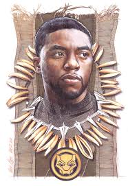 Black panther's popularity has reached far beyond theaters. Mcu Chadwick Boseman Black Panther Wakanda Forever By Mark Raats In T Tad S Lake Como Comic Art Fest 2018 2020 Comic Art Gallery Room