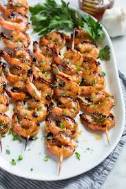 Working in batches, sear the shrimp on each side, about 30 seconds per side. Grilled Shrimp With Honey Garlic Marinade Cooking Classy