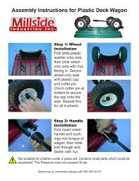 With options in diameter, tread, hub size, and bearing size, you're bound to find the exact replacement fit you are looking for. Plastic Utility Garden Wagon Assembly Instructions Manualzz