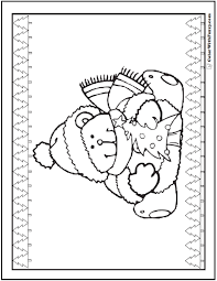 On this coloring page this cute teddy bear is holding a basket full of hearts. Teddy Bear Coloring Pages For Fun