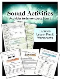 Sound Lesson Plan Activities Bundle Teaching Sound Lesson Plans Lesson