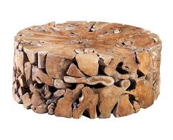 Bahamas teak rectangular wood outdoor coffee table. Teak Slice Coffee Table Round Maxwellblake