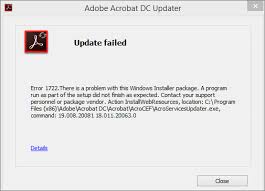 For firefox on any os, see enable flash player for firefox. Error 1722 While Installing Updating Acrobat Dc Acrobat Reader Dc On Windows