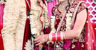 The Bride And Groom At The Indian Wedding Garlands Or Jaimala Stock Photo Picture And Royalty Free Image Image 127041744