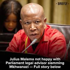 Julius Malema fiercely shut down statements attempting to belittle General  Mkhwanazi. Videos in the comments. Image: EFFSouthAfrica/ X
