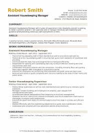 Application for position of housekeeper. Assistant Housekeeping Manager Resume Samples Qwikresume