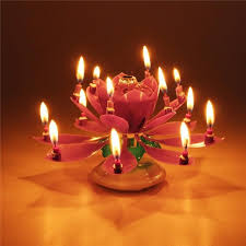 Blooming Musical Candle Candles Flower Candle Lotus Flower Candle