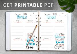 Like many motivational speakers and personal development authors, i use such motivational quotes throughout my live presentations and books. Download Printable Weekly Planner With Goal Quotes Pdf