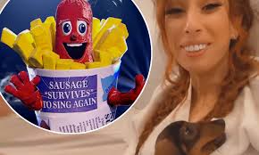 Stacey solomon and carol mcgiffin actually row over bbc anchor wearing shorts. Stacey Solomon Drops Huge Clue She S Sausage On The Masked Singer As She Welcomes New Puppy Daily Mail Online