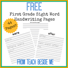 Check spelling or type a new query. Free First Grade Sight Word Handwriting Pages