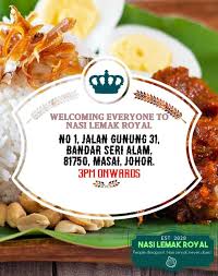 Loh, kebanyakan nonton upin ipin nih saya ahhaha. Nasi Lemak Royal Home Facebook