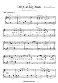 Is a songbook for progressing pianists featuring sheet music for 8 classics from the fab five.songs include a hard days night hey jude yesterday and more. Don T Let Me Down The Beatles Free Piano Sheet Music Pdf