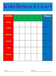Reward Chart Template Free Printable Excel Word Template