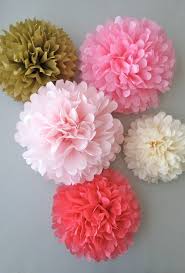 Boho Chic Tissue Paper Pom Poms 5 Piece Collection Weddings Bridal Shower Party Deco Tissue Paper Pom Poms Wedding Paper Pom Poms Tissue Paper Pom Poms