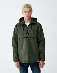 Hooded Jacket With Pouch Pocket Pull Bear Jackets Pocket Pouch Hooded Jacket