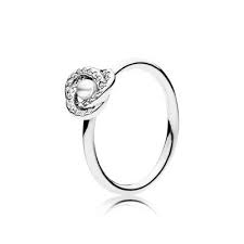 Pandora Luminous Love Knot Ring Love Knot Ring Pandora Pearl Ring Simple Silver Jewelry