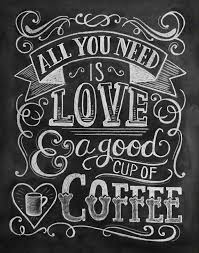 Love Coffee Chalkboard Art Print Coffee Chalkboard Chalkboard Art Print Coffee Print