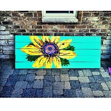 Sunflower Picnic Table Made By Catrionarose Picnic Table Makeover Painted Picnic Tables Diy Outdoor Furniture