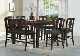 1800 x 1800 jpeg 431 кб. Brown Cushion Plush Chairs Bench Counterheight Dining Table Antique 8pc Set Wood Ebay