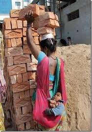A Brick Layer Laborer With Her Child On Her Back A Woman In India Has No Reprieve From Work Women Of India India Photography The Incredibles