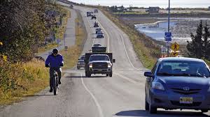 A line of cars evacuates the homer spit in homer, alaska, after a tsunami warning was issued following a magnitude 8.2 earthquake. Alaska Earthquake Triggers Small Tsunami Cnn