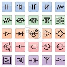 Schaltplan Symbol Symbol Vektor Ai10 Leinwandbilder Bilder Wandler Widerstand Diode Myloview De