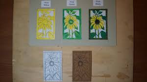 Printmaking In 3 Colors Reduction Method Prints Printmaking Art Lessons Middle School