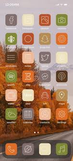 Fall Theme Iphone Ios14 App Icons 48 Different Icons In 8 Etsy App Icon Iphone App Design Ios Icon