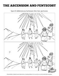 The Ascension And Pentecost Kids Spot The Difference Think These Two Ascension Illustrations Look The Sunday School Lessons Pentecost Sunday School Activities