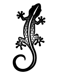 something in stipling lizard tattoo gecko coloriage halloween pour les tout-petits hd