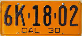 Black And Yellow California License Plate Frame 1930 California License Plate License Plate California License License Plate Art