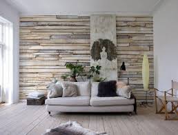 Papiers Peints Aspect Bois Et Inspiration Nature En 47 Photos Papier Peint Imitation Bois Deco Murale Idee Deco