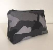 Black Camo Zipper Pouch, Camouflage Bag, Makeup Bag, Travel Bag,  Electronics Holder, Gray Black Utility Zipper Bag, Hunting Accessory Bag