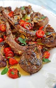 Marinated Greek Lamb Chops With Mushrooms And Tomatoes Recipe Lamb Chops Lamb Recipes Lamb Chop Recipes