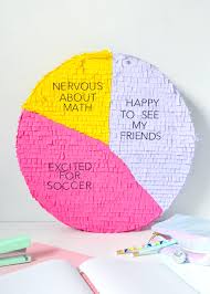 pie chart back to school pinata handmade charlotte