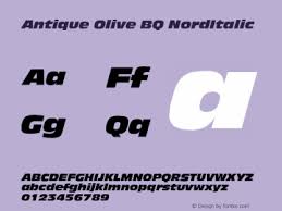 Antique Olive Bq Font Antique Olive Nord Italic Font Antiqueolivebq Norditalic Font Antique Olive Nord Italic Version 001 000 Font Ttf Font Uncategorized Font Fontke Com