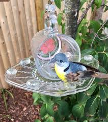 Glass Mug Bird Feeder Tea Cup Bird Feeder Outdoor Garden Art Hanging Kitchen Decor Upcycled Vintage Tea Party Decor Potpourri Holder Tea Cup Bird Feeder Upcycle Glass Bird Feeders